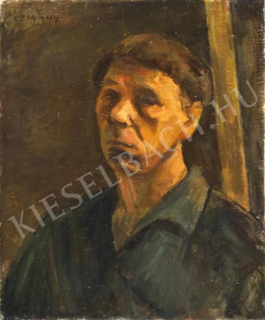  Czigány, Dezső - Self -Portrait painting