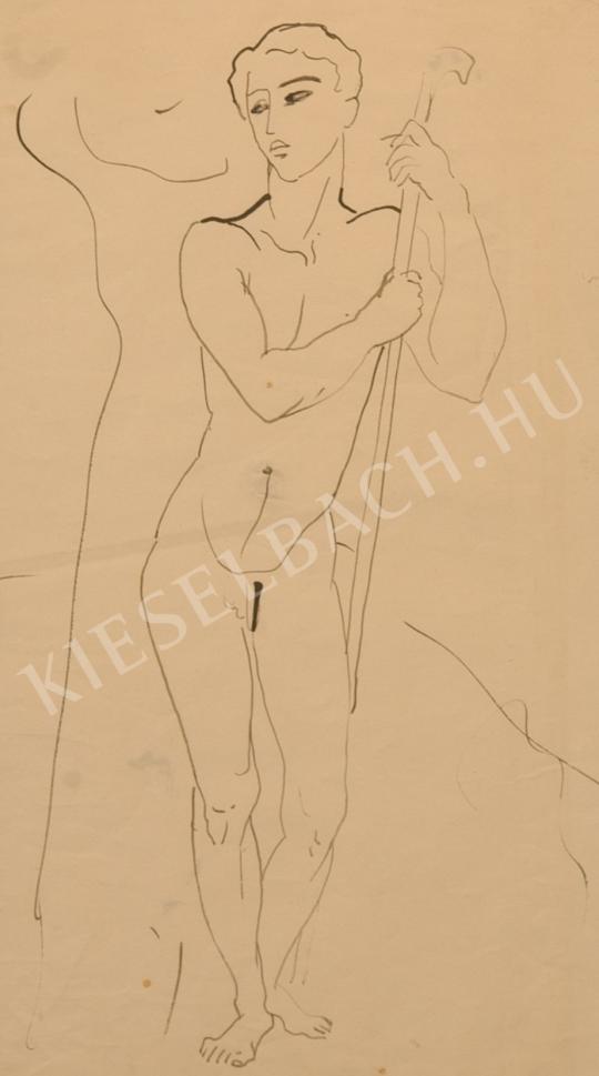  Kernstok, Károly - Boy Nude painting