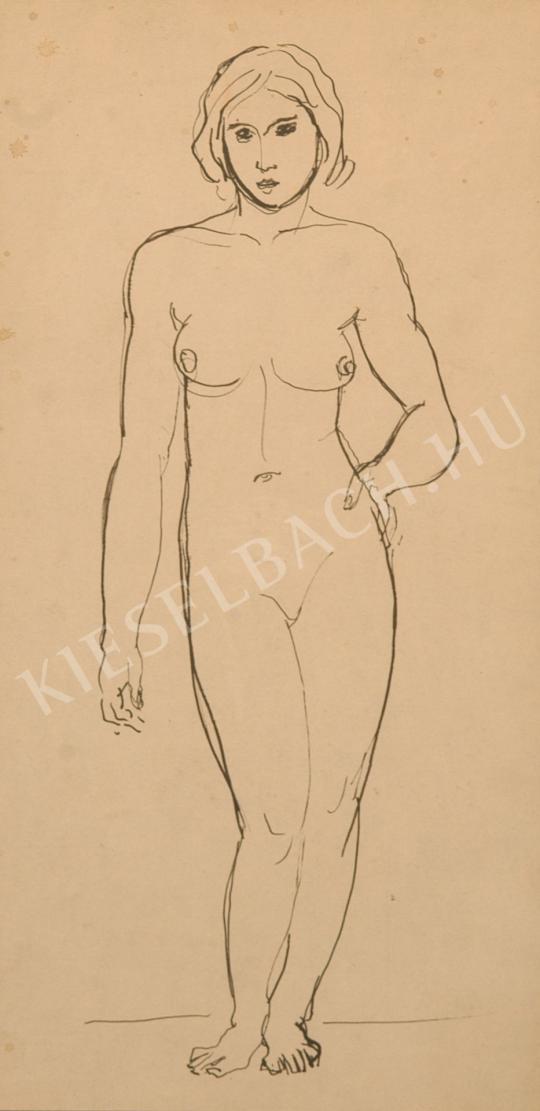  Kernstok, Károly - Standing Female Nude painting