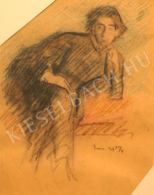  Kernstok, Károly - Sitting Woman painting
