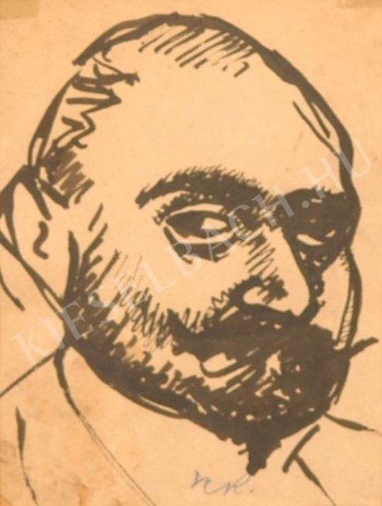  Kernstok Károly - Férfi fej festménye