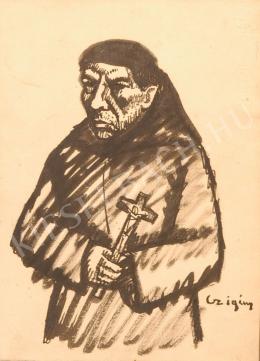  Czigány, Dezső - Self-Portrait in a Frock 